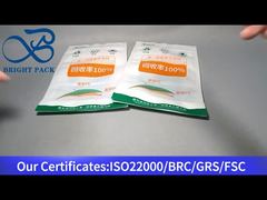 borsa riciclabile con cerniera a fondo piatto