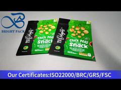 borsa con cerniera rialzata per spuntino a base di ceci