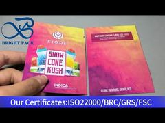 piccoli sacchetti per la conservazione degli alimenti in mylar con chiusura lampo per il distillato di cannabis