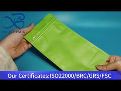 borsa verde a fondo piatto con cerniera