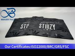 Borsa con chiusura per bambini in cannabis con stampa lucida e olio opaco