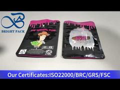 borse con cerniera a prova di bambino con finestra trasparente