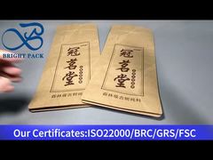 Busta sigillata su otto lati in carta kraft per tè bianco