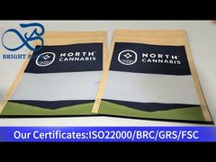 custodia blu con chiusura lampo e finestra trasparente per cannabis