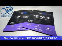 borsa stand up composita in foglio di alluminio nero