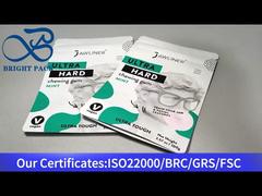 sacchetto bianco con chiusura lampo piccolo per gomme da masticare da 100 g