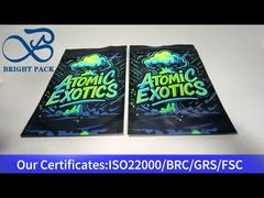 borsa stand up composita in foglio di alluminio con finestra trasparente