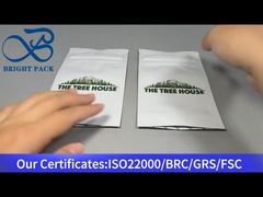 borsa con chiusura lampo bianca personalizzata resistente ai bambini