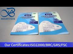 sacchetto di plastica blu con cerniera trasparente per i fili dentali