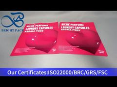 sacchetto rosso stand up ziplock per capsule di lavanderia capsule aromatiche