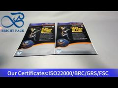 sacchetto stand-up in plastica con lamina di alluminio nera e finestra trasparente