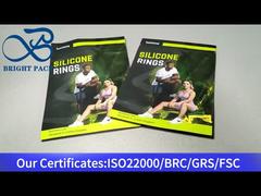 sacchetto con cerniera in alluminio-plastica nero e verde per anelli di silicone