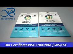 sacchetto di plastica blu con chiusura a zip per cibo per cani 170g
