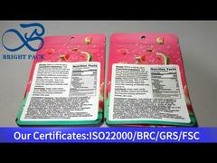 sacchetto di imballaggio rosa resistente ai bambini per gomma ibrida infusa con cannabis