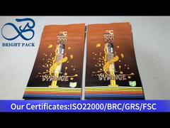 borsa con cerniera resistente ai bambini in alluminio-plastica marrone