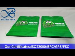 confezione a prova di bambino verde, busta stand-up