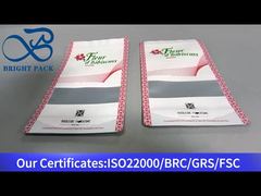 sacchetto con cerniera bianca stand up con cerniera trasparente