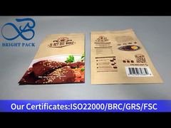 busta stand up marrone con cerniera per alimenti 453 g