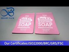 busta in plastica rosa in alluminio per alimenti da 140 g