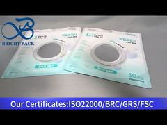 sacchetto da imballaggio bianco a prova di bambino con finestra trasparente per cialde per bucato