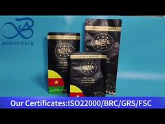 sacchetto fondo piatto nero con valvola 1kg