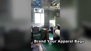 Borsa porta abiti stampata personalizzata Borsa porta abiti con logo del marchio con finestra trasparente