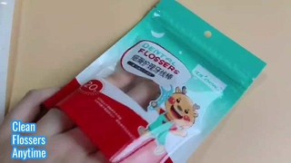 Sacchetti ermetici in plastica con cerniera per riporre i fili interdentali e per l'igiene orale in viaggio