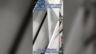 Stampa personalizzata all'ingrosso di sacchetti di carta glassine per uso alimentare per marchi di prodotti da forno e dolciumi