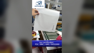 Sacchetti in carta glassine traslucida personalizzabili ed ecologici per confezionamento di abbigliamento di alta gamma