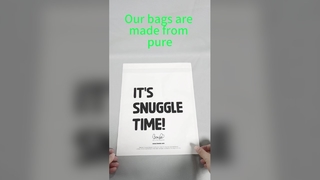 Busta postale per indumenti in carta pura glassine da 40 g con striscia adesiva autosigillante e confezione completamente riciclabile