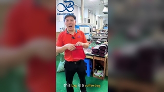 Borsa da caffè in plastica con valvola per conservare ermeticamente i chicchi di caffè tostato