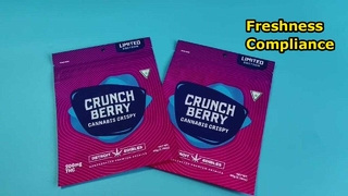 Borse con chiusura lampo in Mylar personalizzate brevettate negli Stati Uniti per esigenze di freschezza e conformità della cannabis