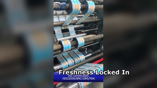 Pellicola in rotolo per imballaggio di snack Barriera termosaldante personalizzata per alimenti all'ingrosso B2B