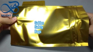 borsa con cerniera dorata a prova di bambino