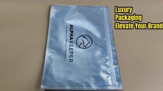 Borse di lusso con cerniera in plastica opaca per la vendita al dettaglio di marca e l'imballaggio di prodotti premium