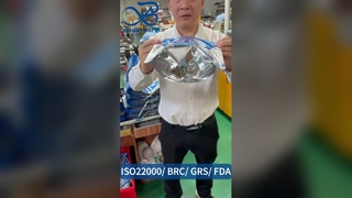 Borsa con cerniera rialzata a soffietto ermetica B2B all'ingrosso sicura per alimenti personalizzati