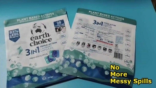 Sacchetti con cerniera per capsule per bucato a prova di perdite per esigenze di stoccaggio domestico senza disordine