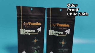 Borsa in Mylar antiodore sfusa resistente ai bambini per marchi di cannabis statunitensi