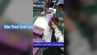 Borse in Mylar durevoli a prova di bambino, a prova di odore e umidità per conservare ed esporre erbe di cannabis