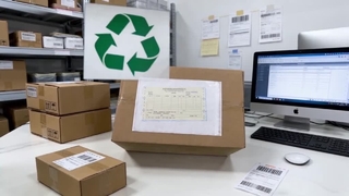 Busta con lista di imballaggio certificata FSC biodegradabile senza plastica
