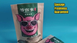 Sacchetti con cerniera in carta Kraft resistenti all'olio per la freschezza delle salsicce e la conservazione delle specialità gastronomiche