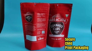 Sacchetti di plastica a prova di bambino brevettati negli Stati Uniti per la conformità alle normative sulla cannabis e sui prodotti farmaceutici