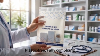 Custodia medica in pergamena di carta barriera per imballaggio farmaceutico di lusso traslucido