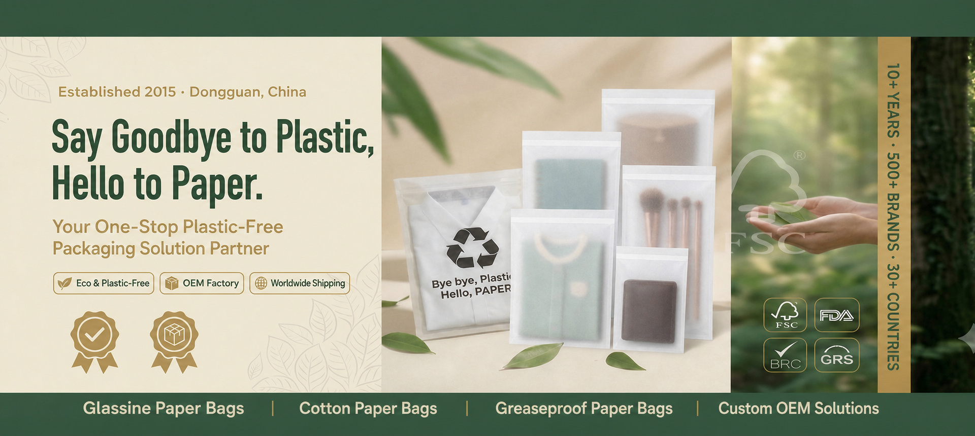 Qualità Sacco di carta senza plastica fabbrica