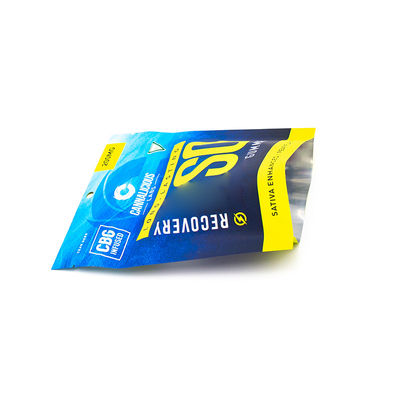 Sacchetto di imballaggio con cerniera VMOPP+PET+PE a prova di bambino a tre lati, customizabile e sicuro