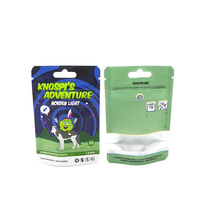 Stampa su misura Chiusura a prova di bambino Chiusura a prova di odore Imballaggio ricapsulabile Sacchetti Mylar per erbacce di tabacco Imballaggio di sigarette