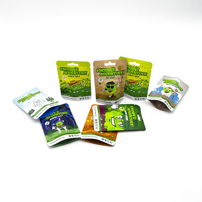 Borsa per bambini a misura Imballaggio a prova di manomissione Borse di uscita Mylar nero bianco opaco lucido