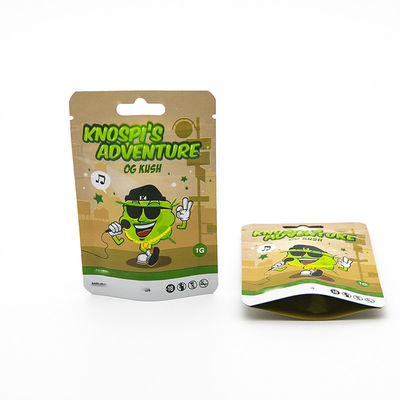 Borse Zip Mylar a prova di bambino e senza odore per il deposito di tabacco / sigarette