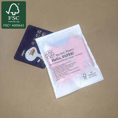 Tasse di carta bianca traslucida completamente biodegradabile al 100% per imballaggi di calze