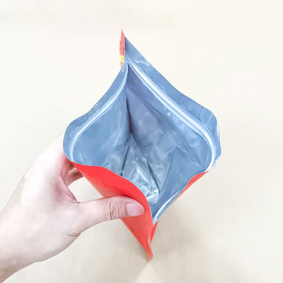 Sacchetti metallizzati in alluminio per alimenti e snack con cerniera riciclabile